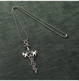 Resim Best Kuru Kafalı Şövalye Büyük Kılıç Erkek Kolye Takı K24 T5 