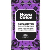 Resim Nova Color Kumaş Boyası Toz 12 GR Mor NC-907 
