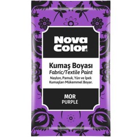 Resim Nova Color Kumaş Boyası Toz 12 GR Mor NC-907 