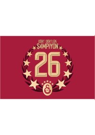Resim Gsstore Galatasaray 26. Şampiyonluk Elde Sallama Yatay Bayrak 100x150 U261211 