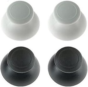 Resim Limentea Nintend WII U Pro WiiU Pad Oyun Pedi Değiştirme için 3D Analog Joystick Parmak Çubuğu Kavrama Kapağı Mantar Buttton Kapağı (Beyaz) 
