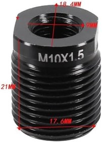 Resim M8* 1.25, M10* 1.25, M10* 1.25, M10* 1.5, M14* 1.5 Manuel Şanzıman için İç Dişli Alüminyum Alaşımlı Vites Topuzu Adaptörü (M10* 1.5) 