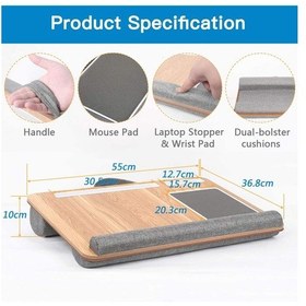 Resim Konfeksiyon-Market Portatif Laptop Sehpası Tablet Bölmeli Yastıklı Notebook Masası 