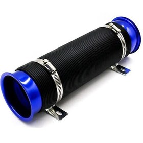 Resim Soğuk Hava Girişi Tüpü 3 İnç/76mm İç Çap Evrensel Esnek Kanal Giriş Sistemi Egzoz Hortumu 