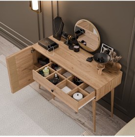 Resim 2244 Love Ahşap Ayaklı Mdf Çerçeveli Makyaj Masası Sepet-yunus 