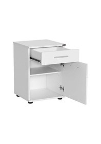 Resim Tredline Çekmeceli Kapaklı Komodin Beyaz 