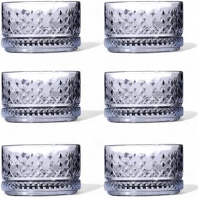 Resim STOREMAX Lüx Büyük Cam Sunum Seti 6'lı, Kesme Cam Dondurmalık ve Tatlı Sunum, 9 cm x 5 cm 1155328 