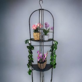 Resim T.Concept Dekoratif, 3 Katlı Kuş Kafesi Şeklinde Çok Amaçlı Çiçek Rafı 