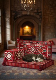 Resim HALL BREATHE Otantik Kilim Desenli, Doğal Dokulu, Şık 70x95 Salon ve Balkon Takımı 