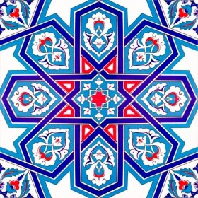 Resim Kütahya Çini Yapı Tasarım AC72 20X20 cm 4 Adet Çini Karo 