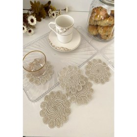 Resim Emtory Home Dubai Model | 6 Adet Fincan Yanı Sunum Peçetesi - Gold Kokteyl Peçetesi 