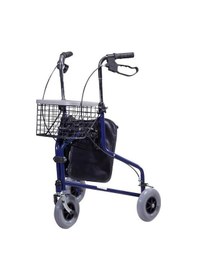 Resim Medikaltec 3 Tekerlekli Çantalı Frenli Walker Yürüteç 