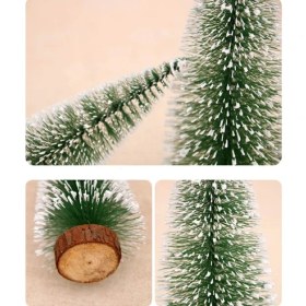 Resim Yılbaşı Ağacı - Masa Ağacı Kütüklü 10 cm 