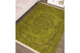 Resim VİNTAGE YEŞİL BASKILI DOKUMATABAN HALI, 122 YNG, 80X150 CM 