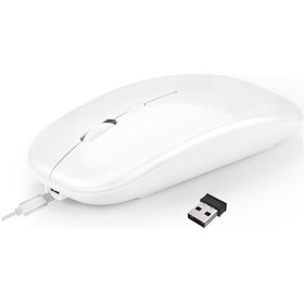 Resim Hxsj M90 2,4 Ghz Ultra İnce Sessiz Kablosuz Mouse Beyaz 