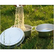 Resim Pazly Hafif Havacılık Alüminyum Yemek Takımı - Pratik Kapaklı, 3 Boyutlu Gümüş Set Gümüş 