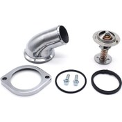 Resim Xiyyadms Gm Ls Motorları İçin 45 Dönebilen Gümüş Su Boynu Ve Termostat Seti, Aksesuarlı Tamir Kit 