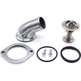 Resim Xiyyadms Gm Ls Motorları İçin 45 Dönebilen Gümüş Su Boynu Ve Termostat Seti, Aksesuarlı Tamir Kit 