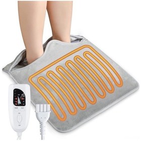 Resim Yifomall Hızlı Isıtma Teknolojili 6 Modlu Elektrikli Ayak Isıtıcı, Yıkama Uygun, Ultra Yumuşak Kumaş, Ev/ofis Kullanıma Uygun, Avrupa Standartı Gri 