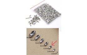 Resim Etsylight 3.2 Mm, Klips Top Zincir Için Kapama, Kart Askı Zinciri, Tırnak Makası Zinciri Için Kapama Klips 