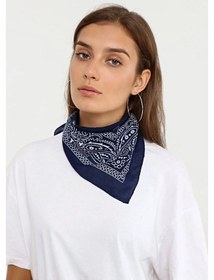 Resim Herşey Nota 4 Adet Şal Desen Bandana Seti Siyah Lacivert Kırmızı Beyaz 1724 Çok Renkli 