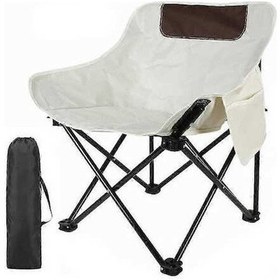 Resim Bloomnest Katlanır Kamp Sandalyesi, Taşınabilir, Yan Cepli, Yürüyüş Ve Plaj İçin, A1084 Altın-siyah Altın - Siyah 