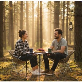 Resim As Kamp Katlanır Kamp Ve Piknik Masası Roll Bar Destekli Taşıma Çantalı Siyah 