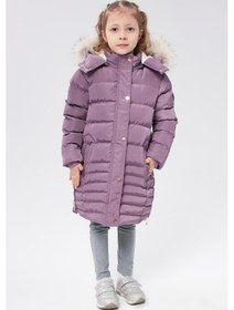 Resim Benitto Kids Benittokids Kız Çocuk Natürel Kürklü Kaban 51301-Mor 