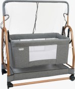 Resim Rocco Sallanabilir Bebek Beşiği Sepet Beşi Gri 