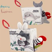 Resim Siyah ve Beyaz Kumaş Kitap, Erken Eğitim Bebek Yırtamaz, Isıramaz Üç Boyutlu Kuyruk Kitap, Bebek Bilişsel Oyuncaklar Halloween Christmas Hediyeleri 