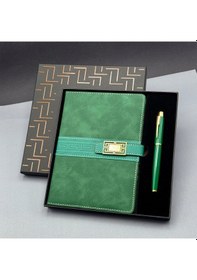 Resim Hediyelik Defter Kalem Set Yeşil 
