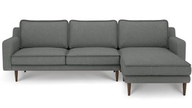 Resim Klem Slim 266 x 171 Köşe Ahşap Ayak - Performans Keten - Mocha / Koyu / Kalıcı Form 