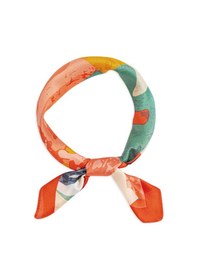 Resim Mavi - Renkli Desenli Bandana 1910070-30874 Turuncu 