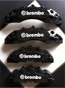 Resim Her Araca Uyumlu Brembo Kaliper Kapağı Siyah Renk 4'lü Set 
