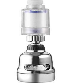 Resim Filtreli Krom 3 Fonksiyonlu Oynar Musluk Başlığı - 360 Derece Dönebilen Siyah 