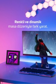 Resim Divoom Pixoo 16x16 Piksel Led Ekranlı App Kontrollü Akıllı Resim Çerçevesi 