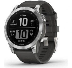 Resim Garmin Fenix 7 Gümüş Multisport Akıllı Saat Siyah 