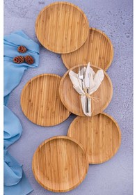 Resim Bambum Emmy - 6 Parça Bambu Pasta Seti Bambu 