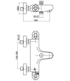 Resim Gpd TBB01 Termostatik Banyo Bataryası Krom 