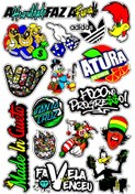 Resim fatih sticker FAVELLA LAPTOP TELEFON ARKASI MOTORSİKLET KASK STİCKER ÇIKARTMA 