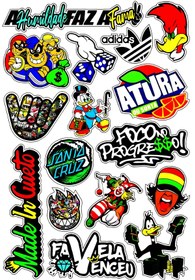 Resim fatih sticker FAVELLA LAPTOP TELEFON ARKASI MOTORSİKLET KASK STİCKER ÇIKARTMA 
