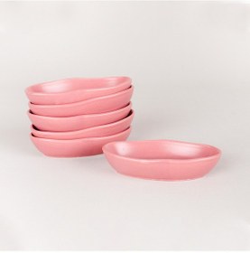 Resim Keramika Mat Gül Kurusu Deniz Çerezlik / Sosluk 14 Cm 6 Adet 