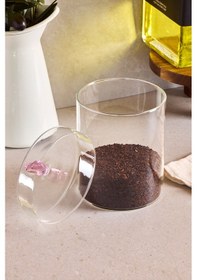 Resim Hearts 750 Ml Borosilikat Cam Kavanoz 10x12 Cm Seffaf Şeffaf 