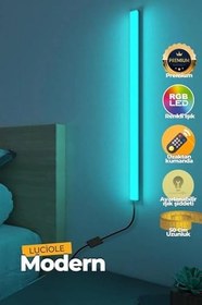 Resim luciole Uzaktan Kumandalı Led Aplik - Yatak Üstü, Tv Yanı,Oturma Odası - Rgb Çok Renkli 50 Cm Miniy6 