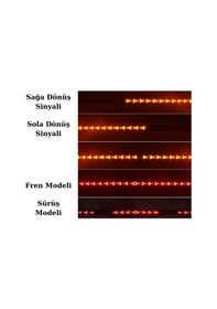 Resim 5 Modlu Ok Model Bagaj Altı Kayar Dönüş Fren Sinyalli Esnek Led 