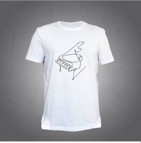 Resim Herşey Nota Piyano Beyaz T-shirt Unisex 001 