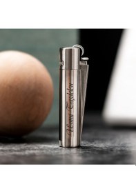 Resim İsme Özel Clipper Metal Çakmak Gümüş 