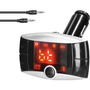 Resim Dianziye Siyah Araç Bluetooth Fm Transmitter, 3.1a Çift Usb, Bt 5.0 arama, Mp3/wma Destekli Ses Çalar 