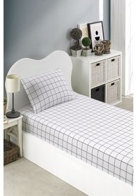 Resim Pes Lastikli Çarşaf Seti Tek Kişilik Artus Gri Gri 