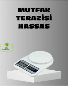 Resim Mey İthalat Taşınabilir Hassas Tartı 5kg Kapasite, 1g Ölçüm, Gram Ve Ons Desteği Beyaz 